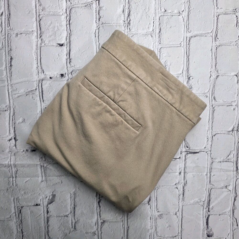 Ralph Lauren Women's Sz 8 Khaki Flat Front Mid Rise Pants